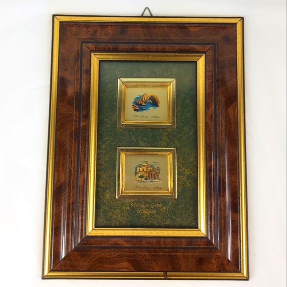 - Vintage gold tone framed painting - Picture 1 of 8